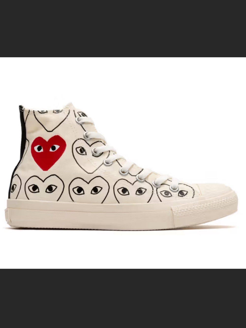 COMME des GARÇONS PLAY x Converse Chuck 70 Heart Print Sneakers Size 5.5 - Picture 3 of 13